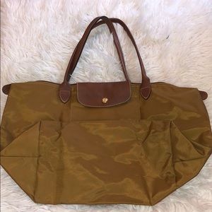 Gold Longchamp bag